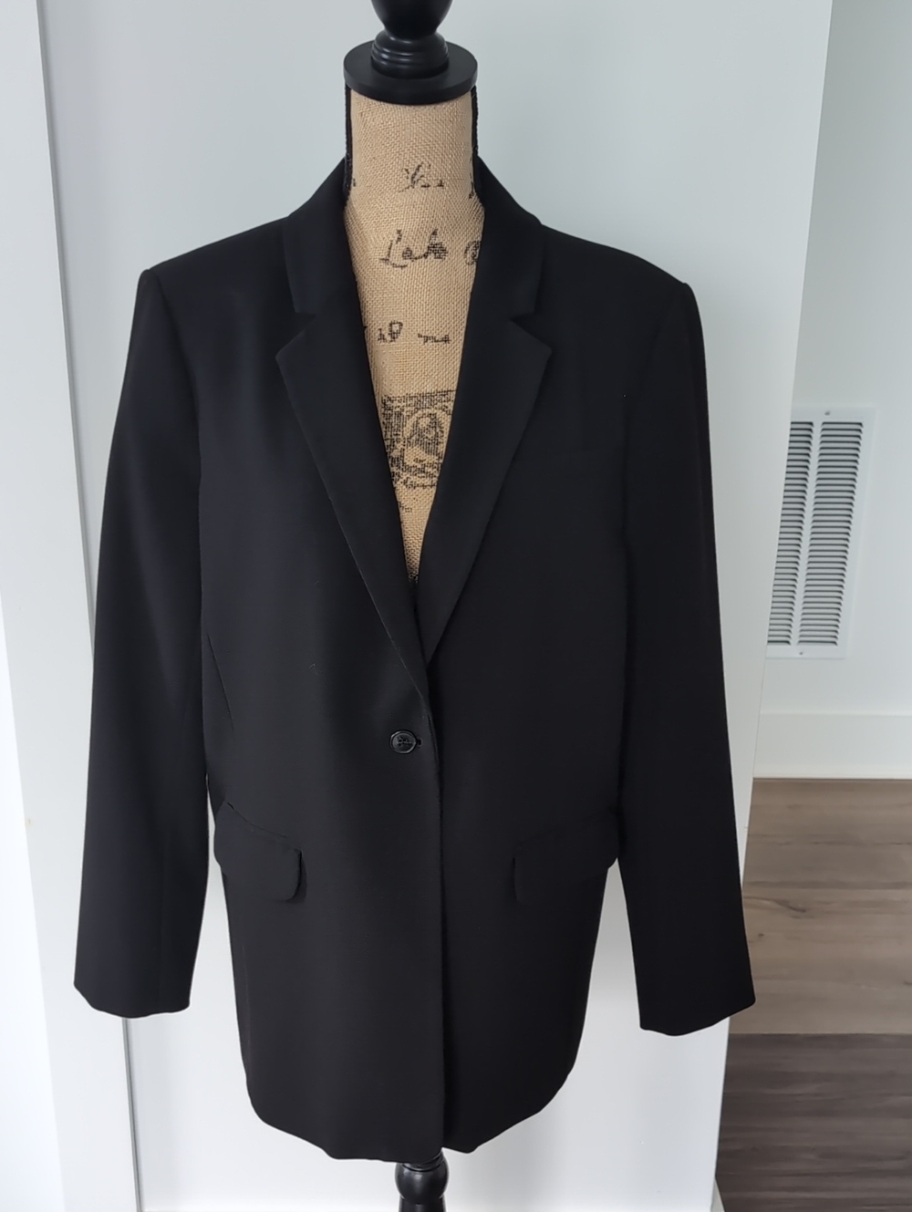 Nordstrom Women's Relaxed Fit Black Blazer Size Large